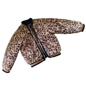 Adorable Andy & Evan Leopard Bomber Jacket